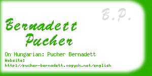 bernadett pucher business card